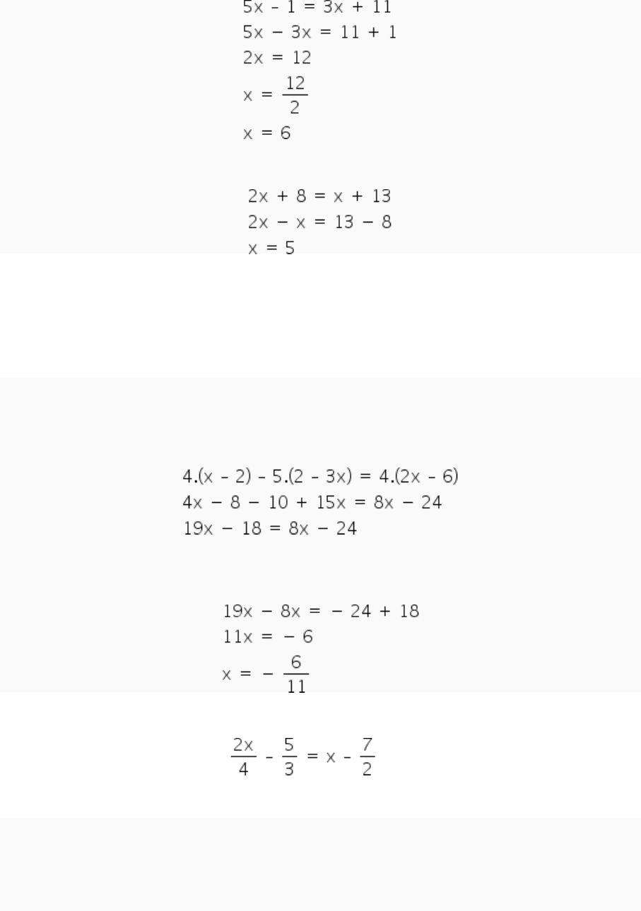 Equação do promeiro grau - Recursos de ensino