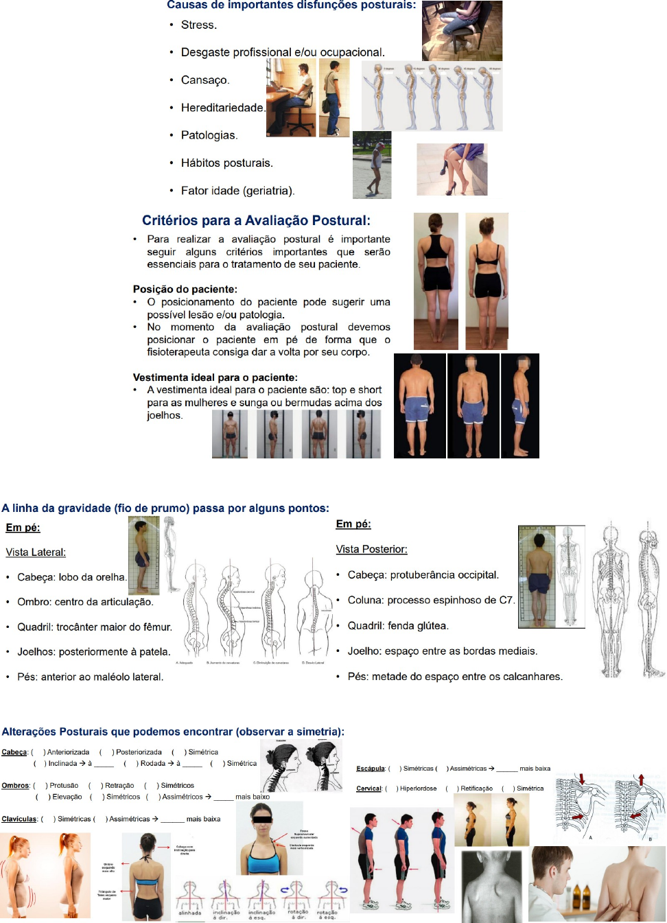 avaliação postural Métodos e Técnicas de Avaliação em Fisioterapia