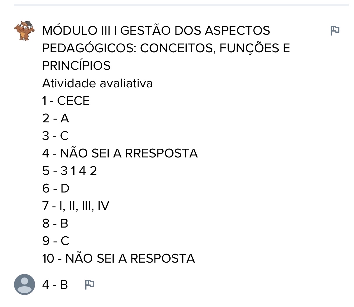 Módulo Iii Gestão Dos Aspectos Pedagógicos Curso