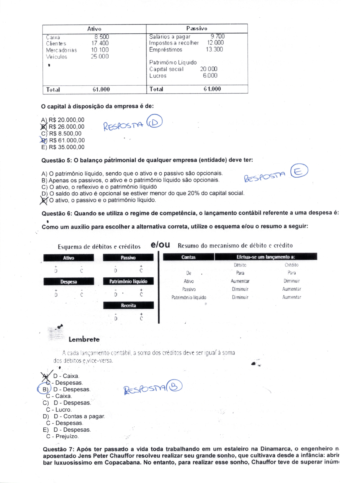 Prova De Contabilidade Unip Contabilidade Ci Ncias Cont Beis