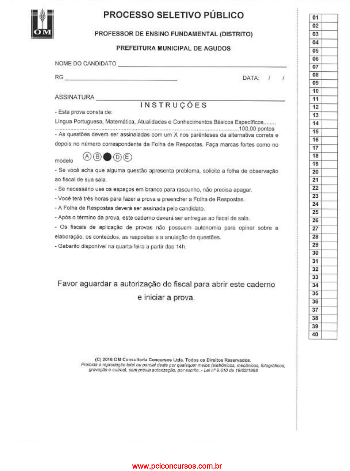 Prova Pref. Passo FundoRS - MSCONCURSOS - 2016 - para Professor de Ensino  Religioso.pdf - Provas de Concursos Públicos