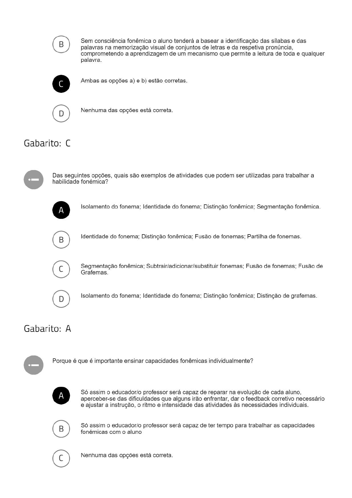 Resposta Questionario Quizz A Import Ncia Da Consci Ncia Fon Mica Na Aprendizagem Da Leitura