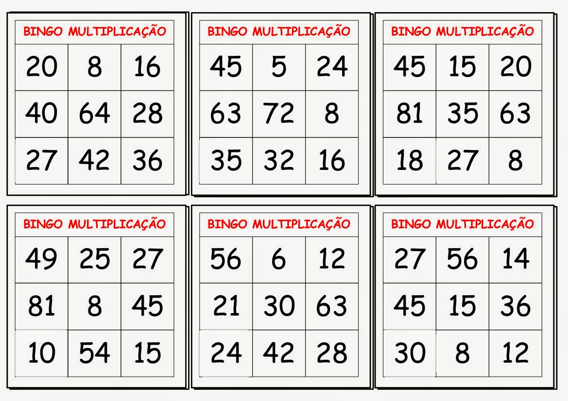 BINGO DA DIVISÃO – Atividades Educativas Tio Edy & Tia Anne