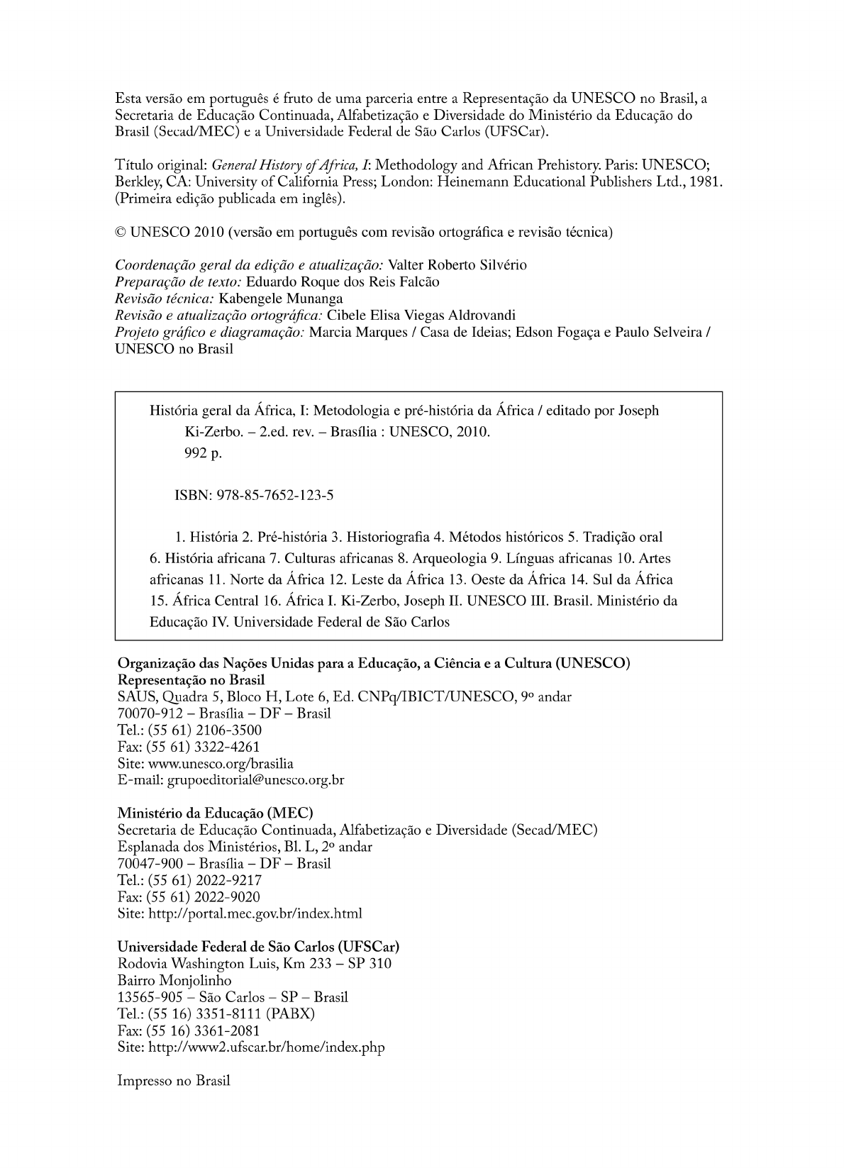 Volume I Metodologia E Pré História Da África Introdução Geral Ki Zerbo História Da África 6836