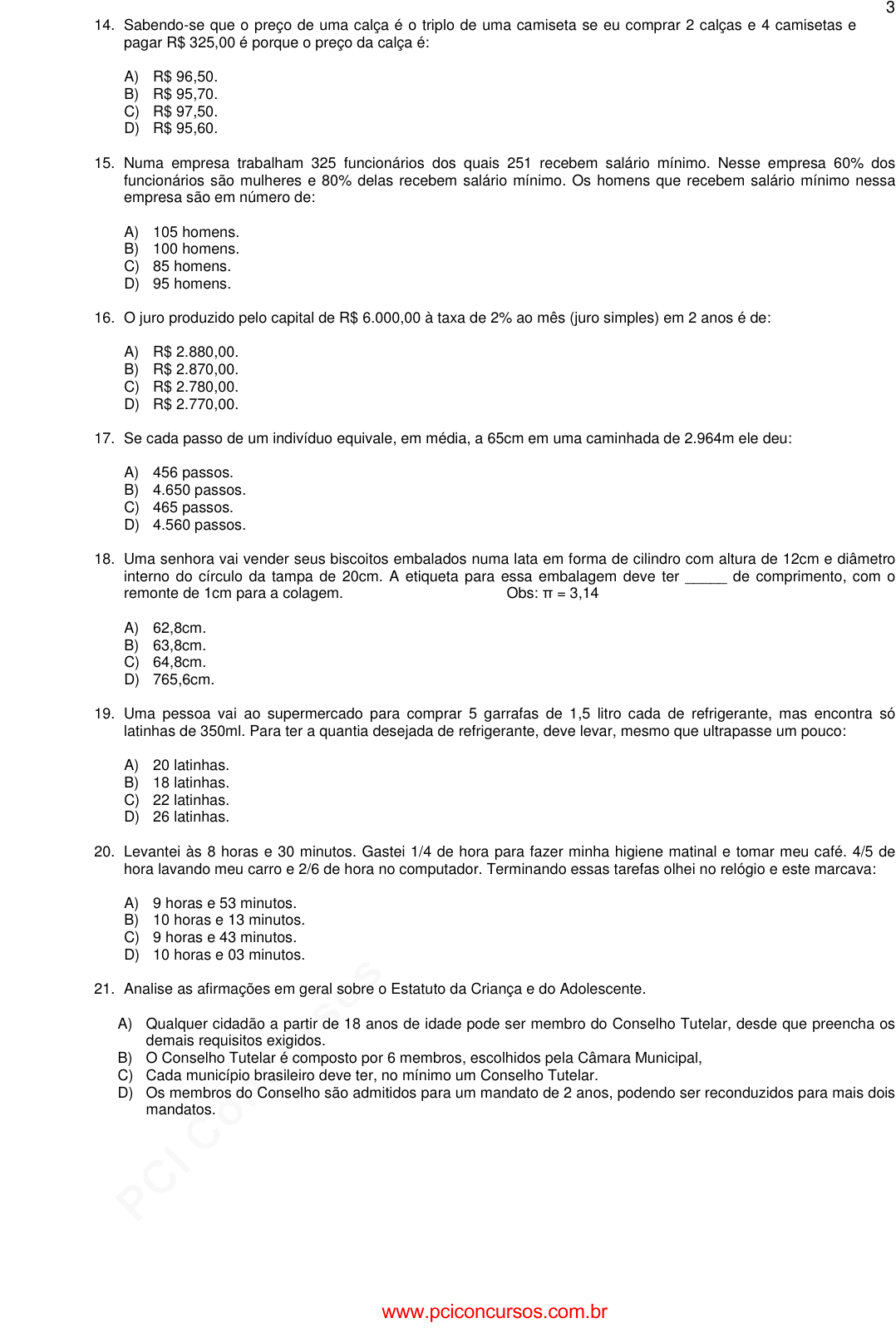 Prova Pref. São Caetano do SulSP - CAIPIMES - 2009 - para Inspetor de  Alunos.pdf - Provas de Concursos Públicos