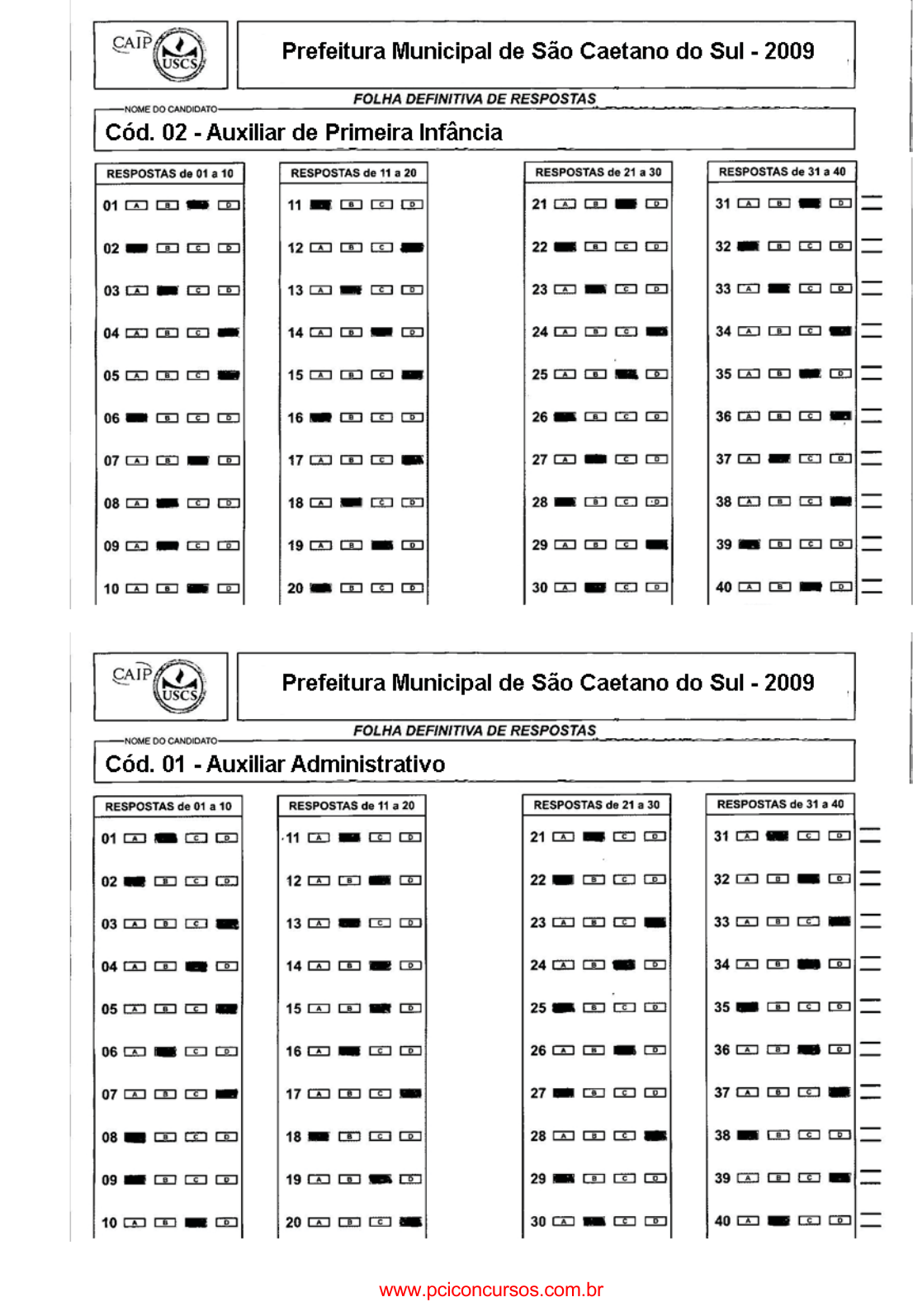 Prova Pref. São Caetano do SulSP - CAIPIMES - 2009 - para Inspetor de  Alunos.pdf - Provas de Concursos Públicos