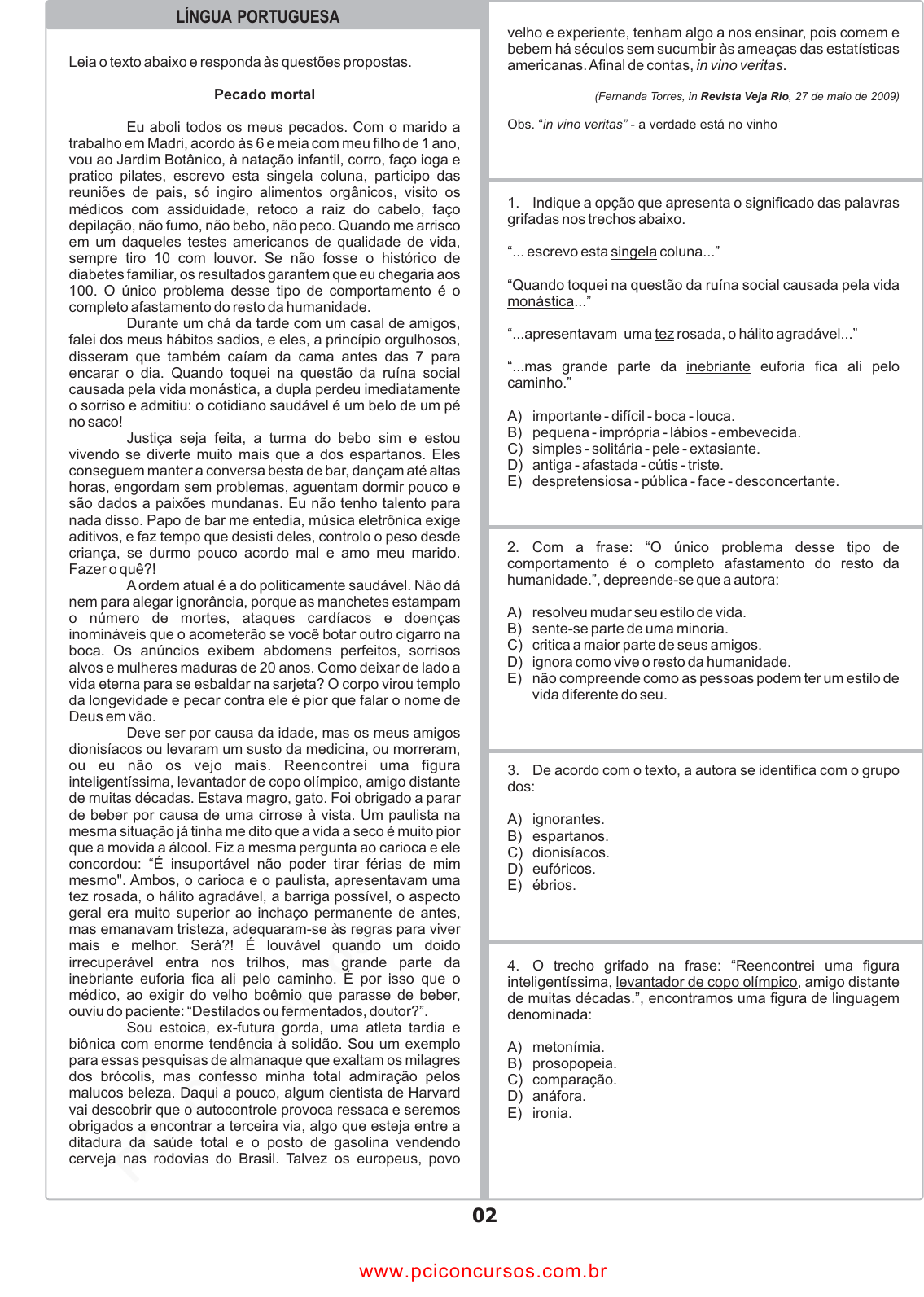 Prova SESCSE - ADVISE - 2010 - para Artífice de Manutenção - Pedreiro.pdf -  Provas de Concursos Públicos