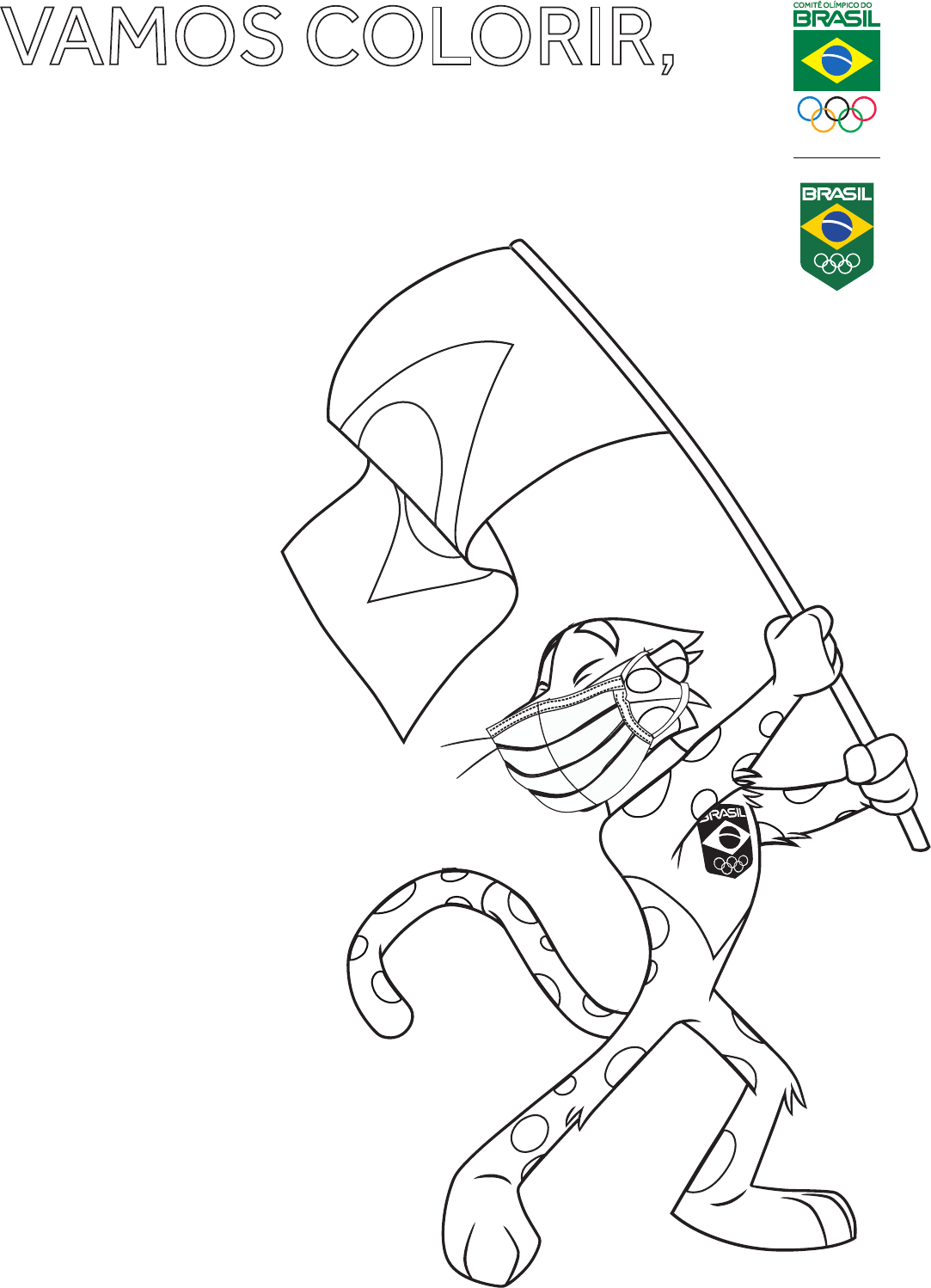 Desenho de Macaco-aranha pendurado para colorir