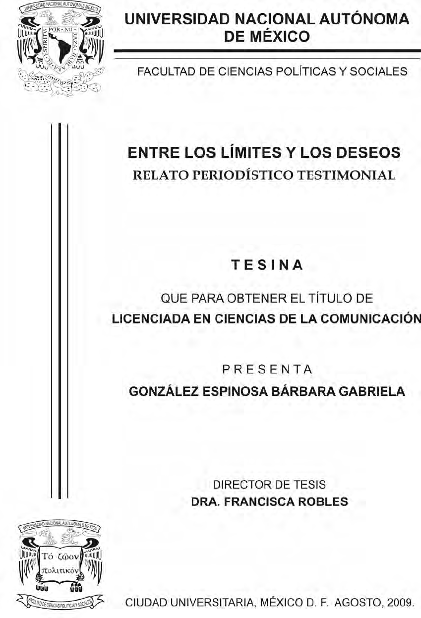 Entre-los-limites-y-los-deseos--relato-periodistico-testimonial - Ciências  Sociais | Studenta