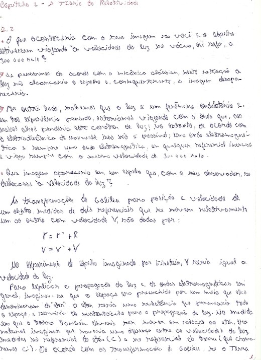NOTAS DE AULA DE RELATIVIDADE RESTRITA