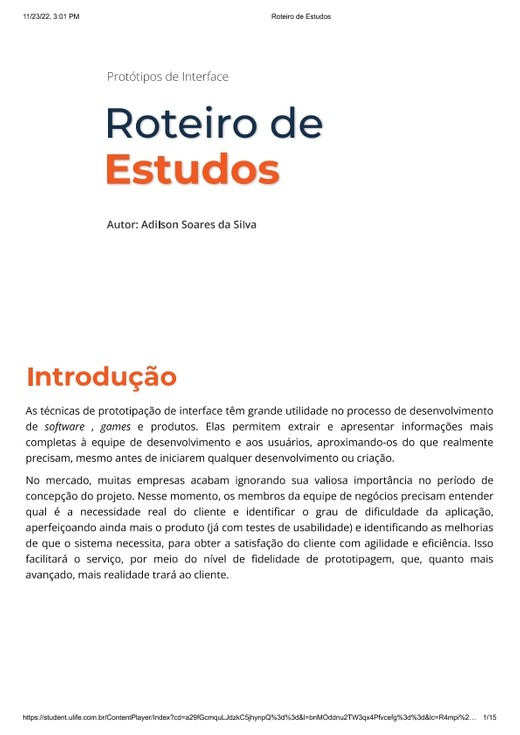 UNP DL - Roterio de Estudos