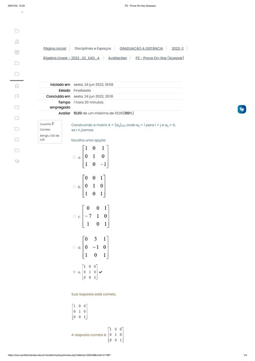 P2 - Algebra Linear - UCAM