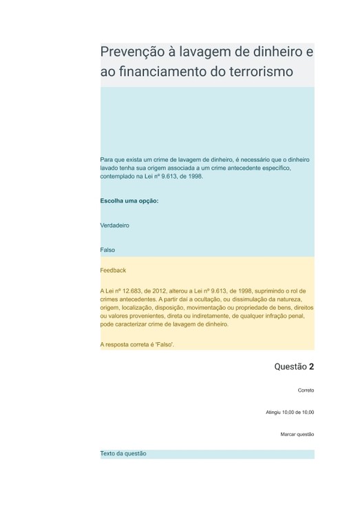 Prevenção à lavagem de dinheiro e ao financiamento do terrorismo