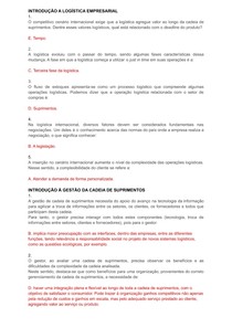 ATIVIDADES LOGÍSTICA EAD