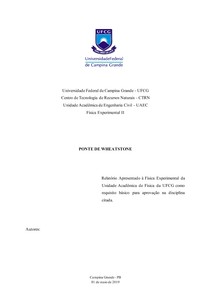 Relatório Física Experimental II - Pontes de Wheastone