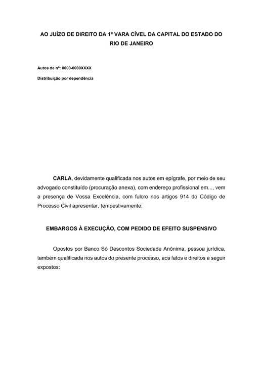 embargos a execução