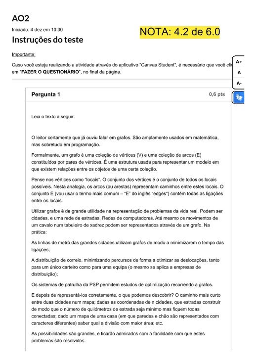 AO2 - Estrutura de Dados - NOTA 4.2 de 6.0