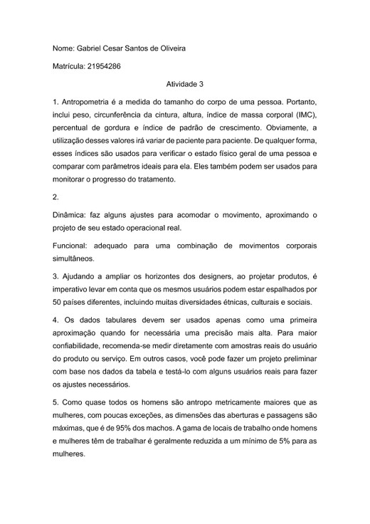 Atividade 3 Ergonomia