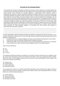 Simulado de Parasitologia Médica