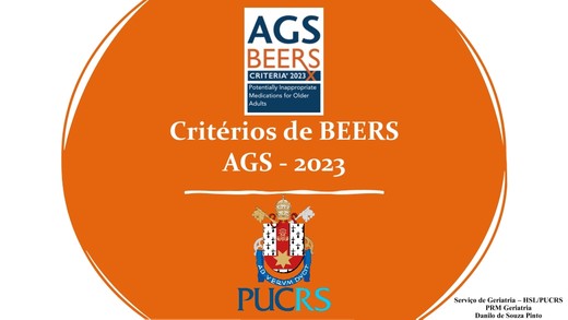Critérios de Beers - Geriatria e Gerontologia - 2023