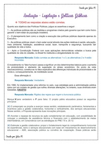 Avaliação - Legislação e Políticas Públicas
