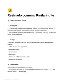 Resfriado comum Rinifaringite