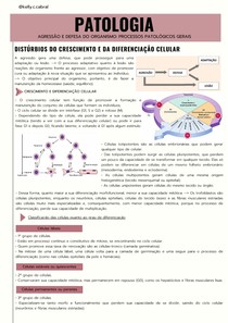 Patologia - Distúrbios do crescimento e da diferenciação celular