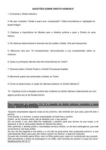 Historia do Direito - Direito Hebraico