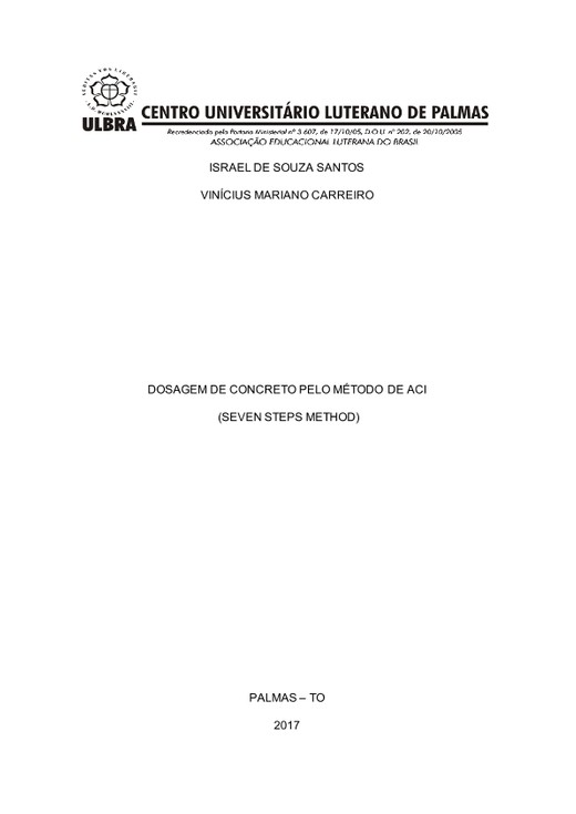 relatorio de dosagem de concreto