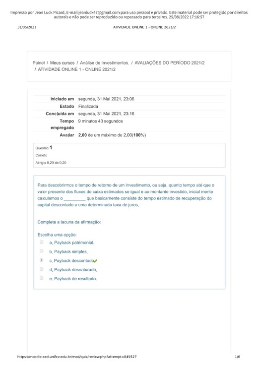 prova 1analize de investimentos