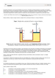 FISICA 2 - Fisica EXPER fluidos,calor, oscilação AVALIAÇÃO