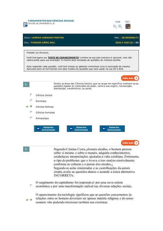 FUNDAMENTOS DAS CIÊNCIAS SOCIAIS