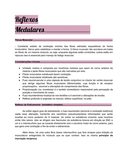 Reflexos Medulares