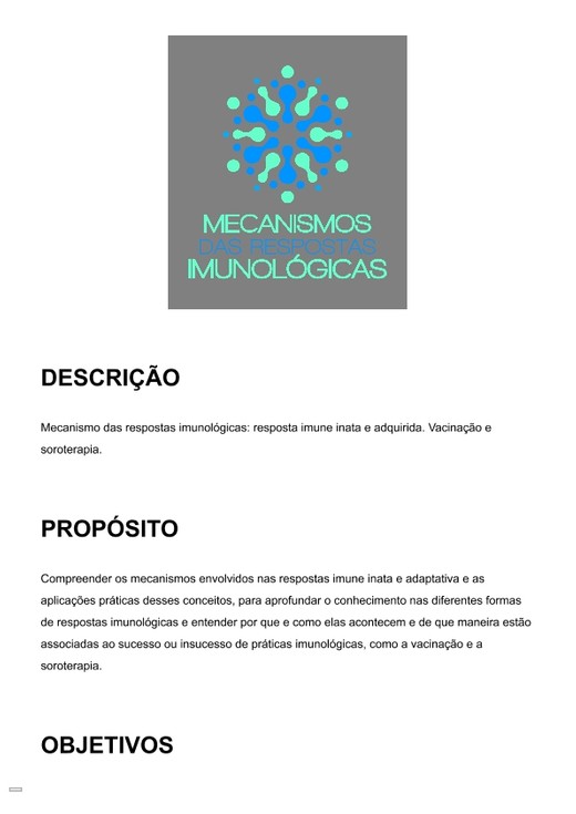 Aula 04 - Mecanismos das Respostas Imunológicas
