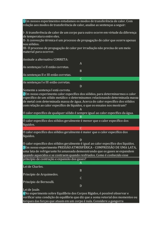 FÍSICA EXPERIMENTAL PARA O ENSINO PROVA 3 OBJETIVA
