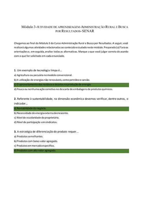 Módulo 3-ATIVIDADE DE APRENDIZAGEM-ADMINISTRAÇÃO RURAL E BUSCA POR RESULTADOS- SENAR