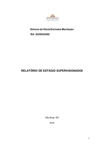 RELATÓRIO DE ESTÁGIO II simone