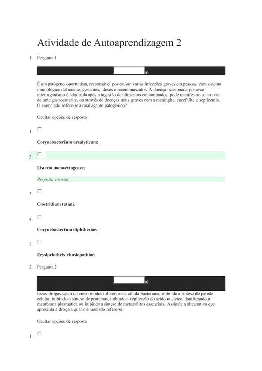 Atividade de Autoaprendizagem 2