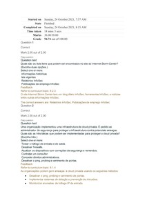 Fundamentos em CiberSegurança Questionário do Capítulo 8
