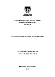 Estudo dirigido: História da Psicologia Moderna