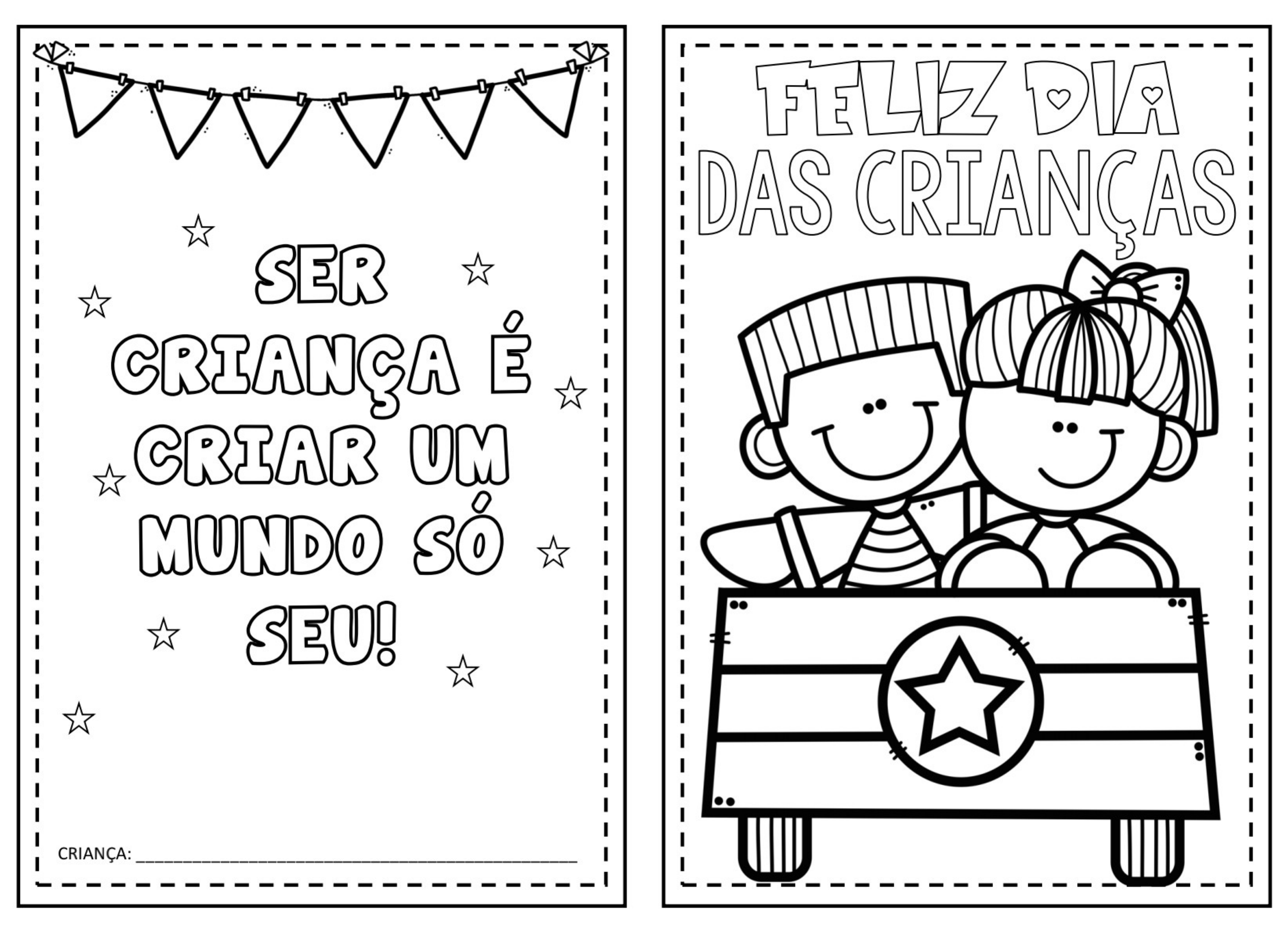 Atividades para colorir para o dia das crianças