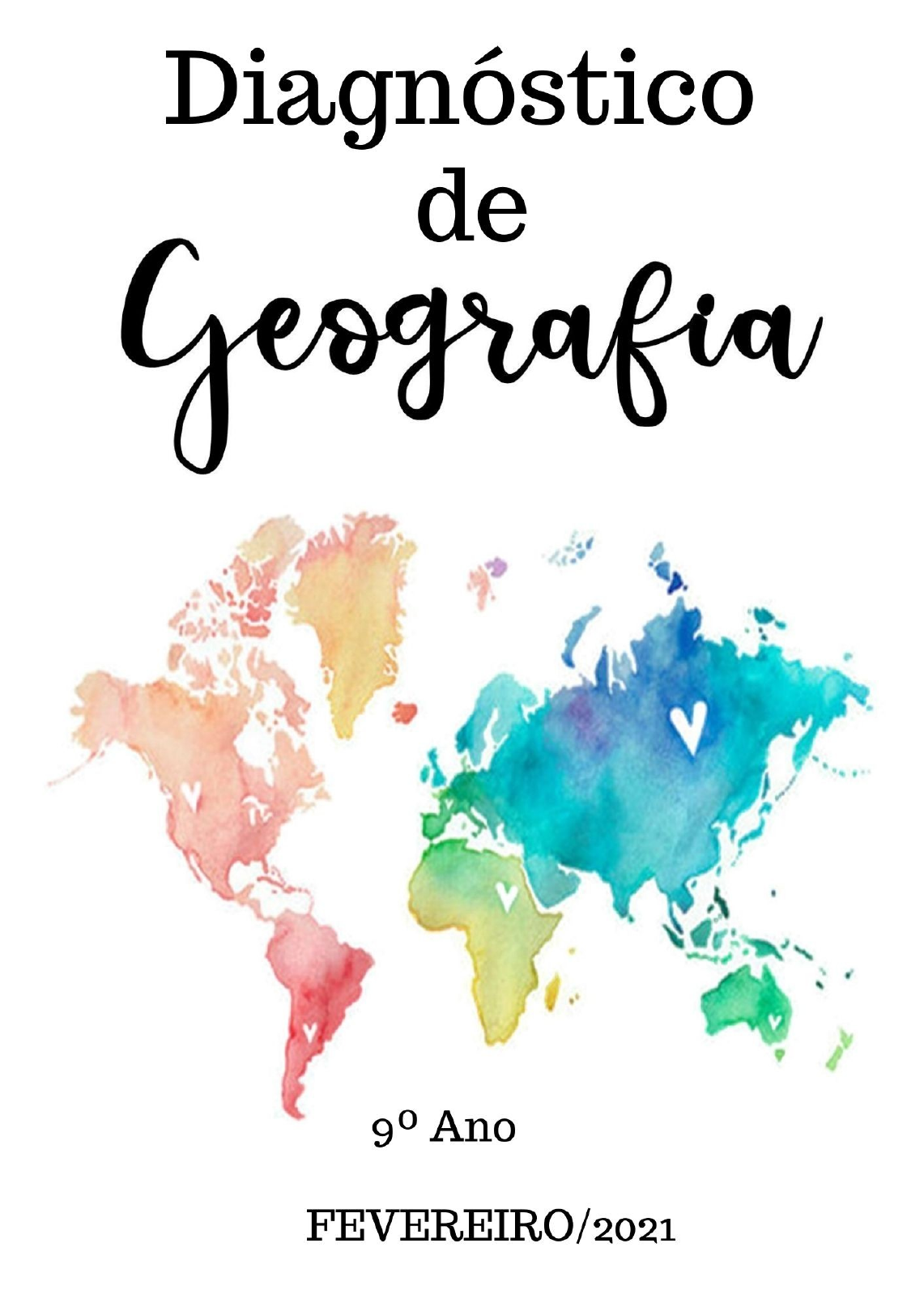 ATIVIDADE DIAGNÓSTICA DE GEOGRAFIA - 9 ANO