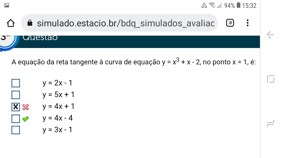 Calculo Diferencial E Integral Simulado 2021 #Estacio - Cálculo ...