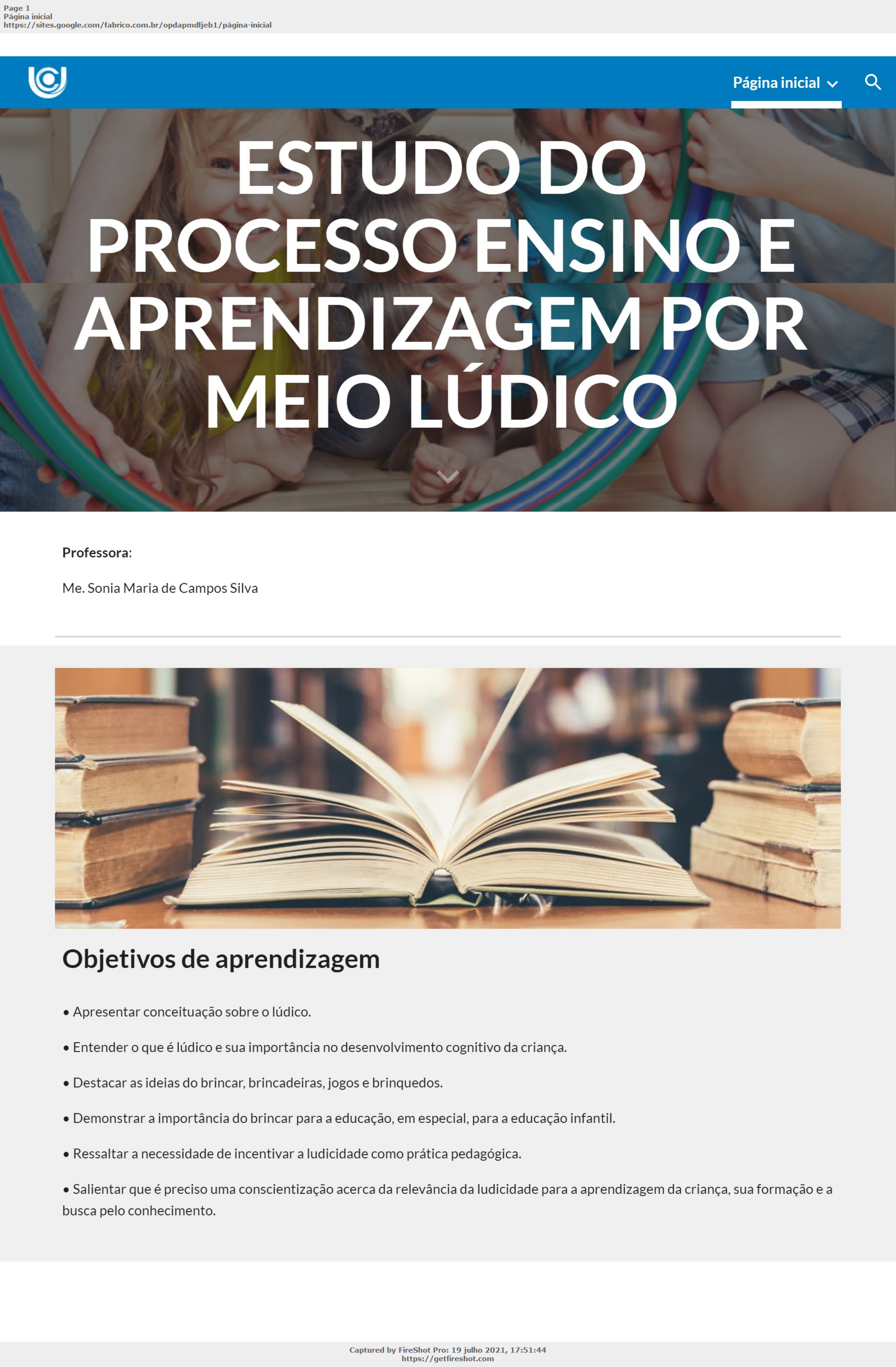 Recreação infantil: ludicidade, progressão e aprendizado