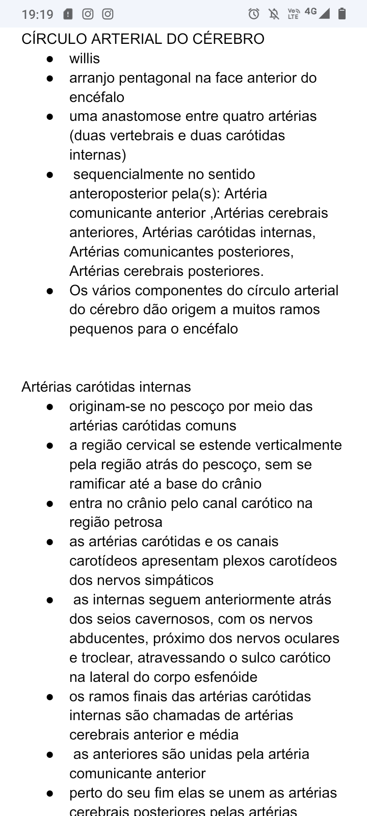 Círculo Arterial Do Cérebro Anatomia I