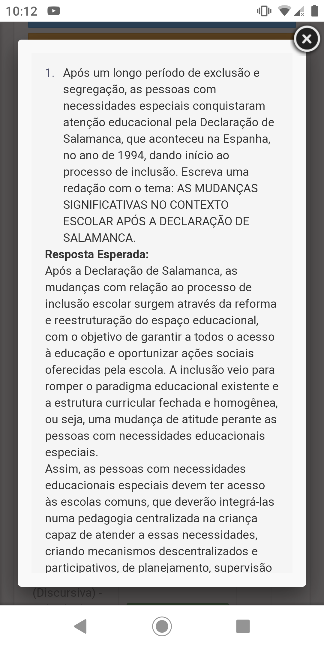 Educação Inclusiva Redação Pronta - NAZAEDU