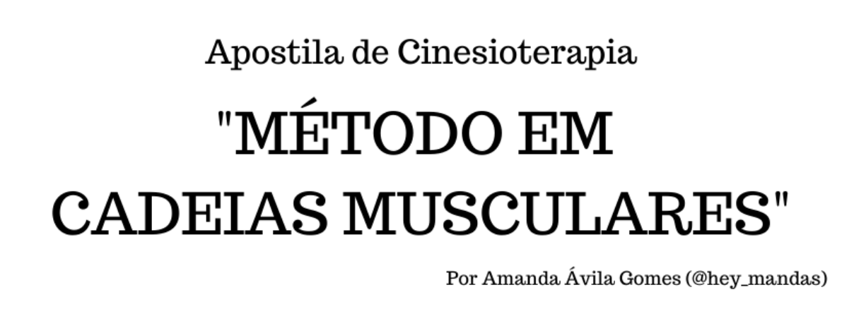 RPG cadeias musculares - Cinesioterapia