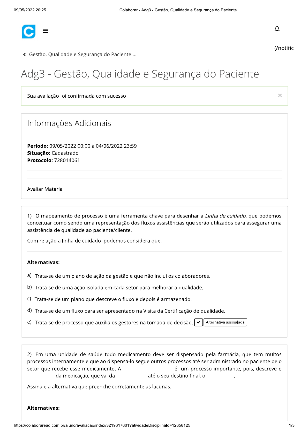 Adg3 - Gestão, Qualidade E Segurança Do Paciente - Enfermagem