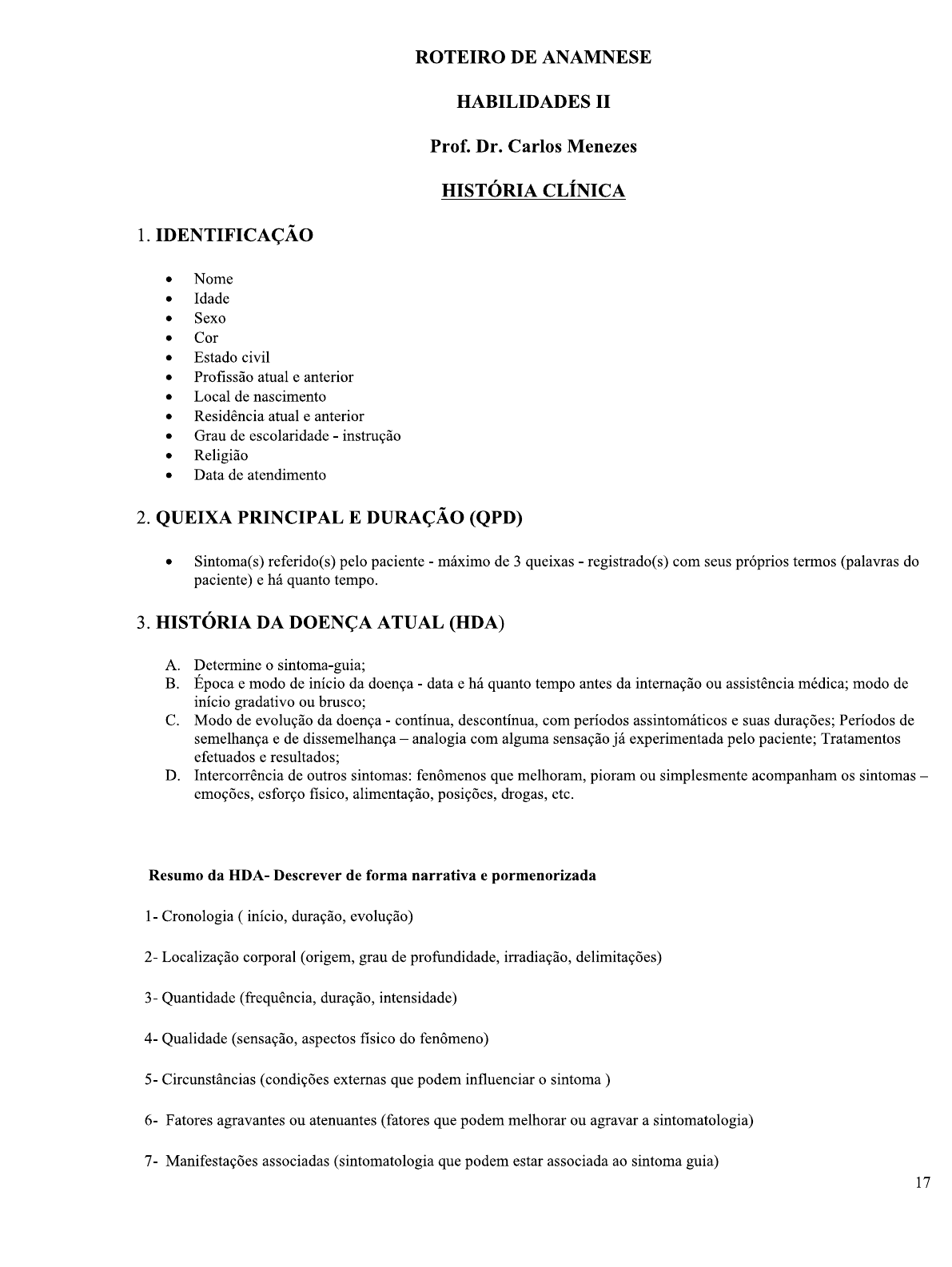 Roteiro De Anamnese Exame Físico Semiologia Médica 0576