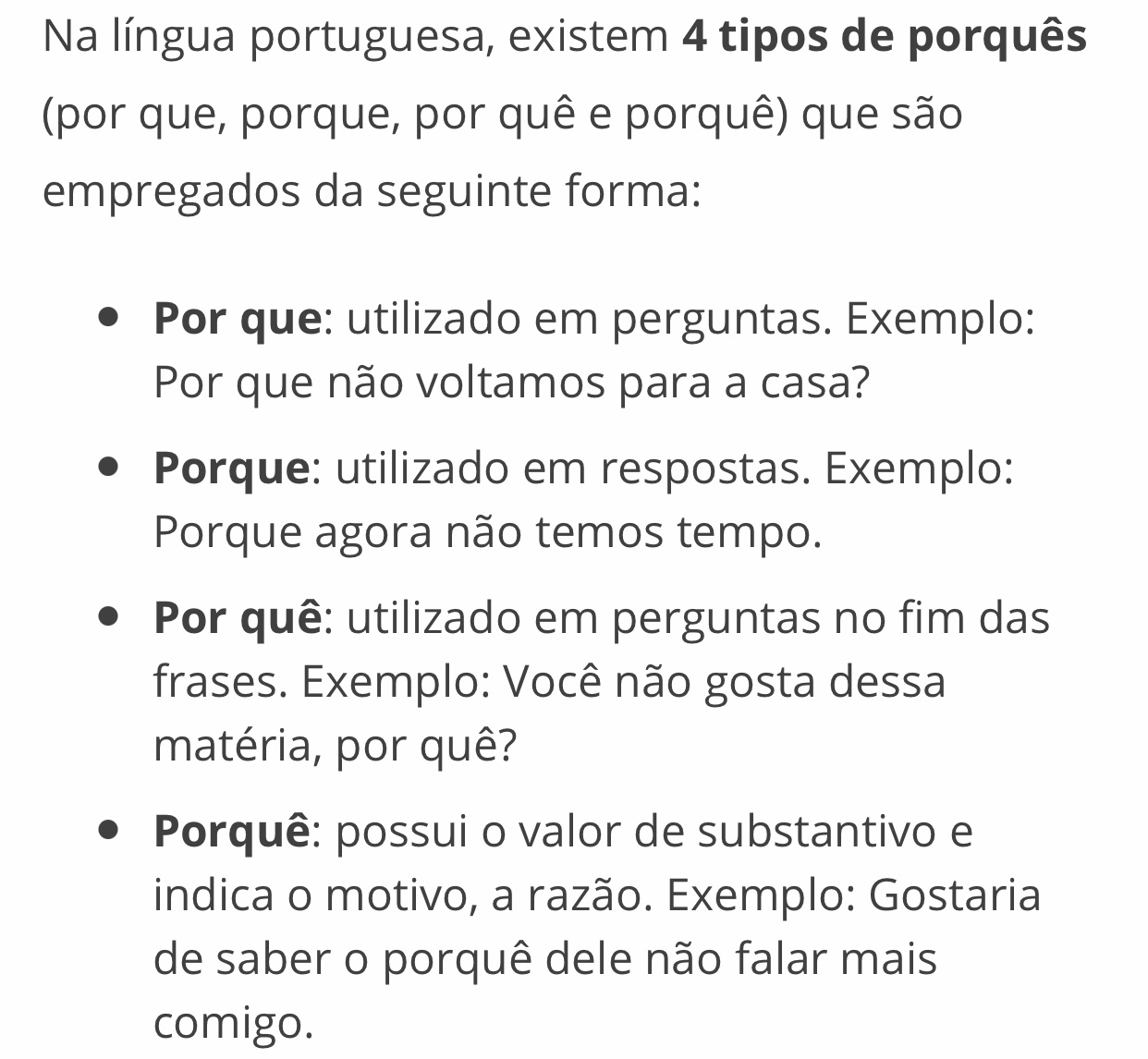 O Uso Dos Porquês Português 9953